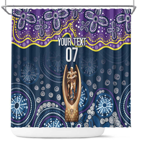 Melbourne Rugby NRL Custom Indigenous Shower Curtain Raging Storms - Aussie Hoodie