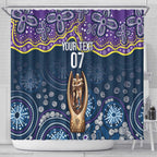 Melbourne Rugby NRL Custom Indigenous Shower Curtain Raging Storms - Aussie Hoodie