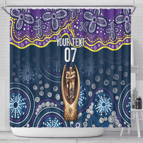 Melbourne Rugby NRL Custom Indigenous Shower Curtain Raging Storms - Aussie Hoodie