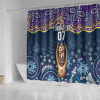 Melbourne Rugby NRL Custom Indigenous Shower Curtain Raging Storms - Aussie Hoodie