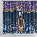 Melbourne Rugby NRL Custom Indigenous Shower Curtain Raging Storms - Aussie Hoodie