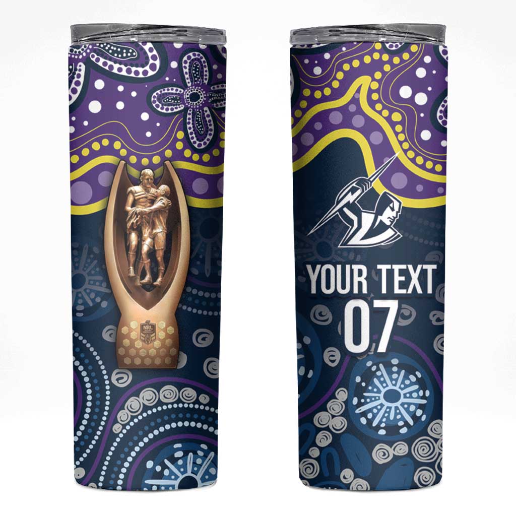 Melbourne Rugby NRL Custom Indigenous Skinny Tumbler Raging Storms - Aussie Hoodie