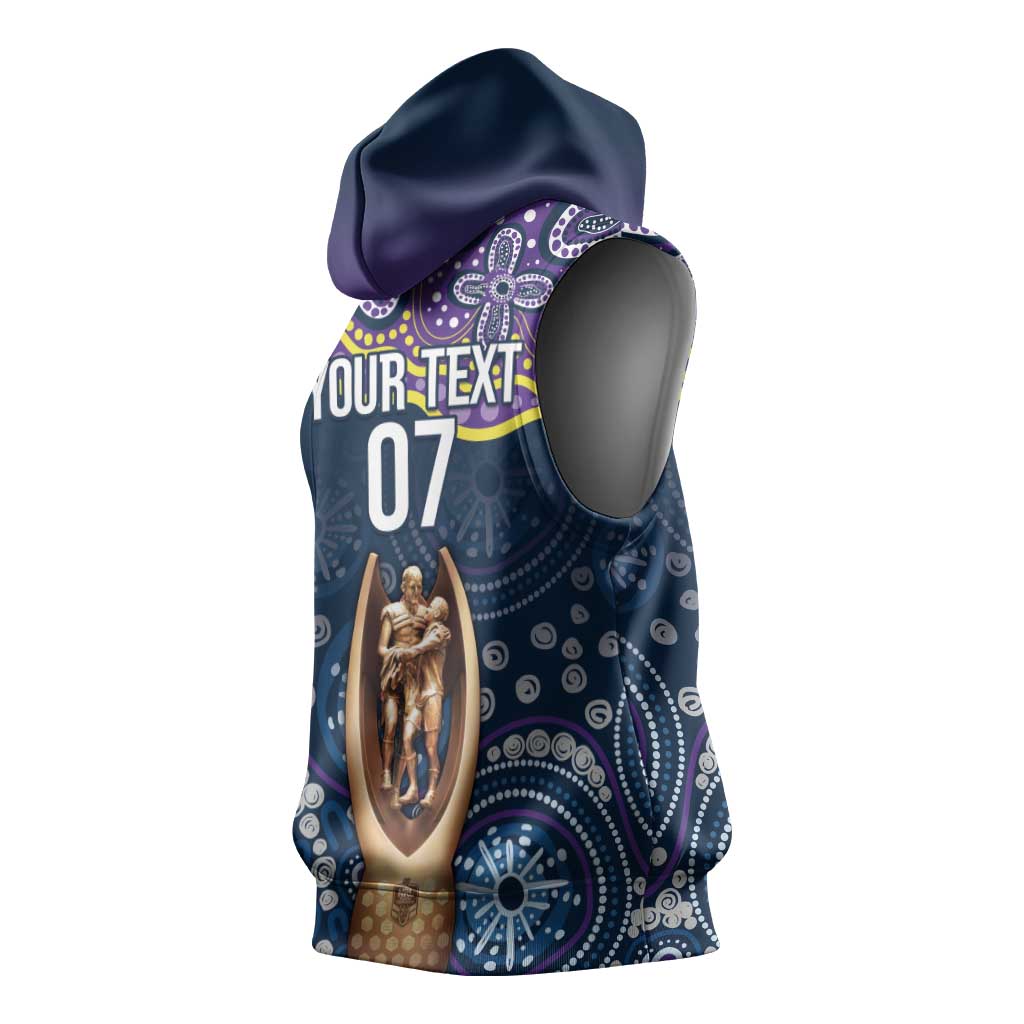 Melbourne Rugby NRL Custom Indigenous Sleeveless Hoodie Raging Storms - Aussie Hoodie