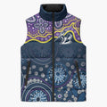 Melbourne Rugby NRL Custom Indigenous Sleeveless Puffer Jacket Raging Storms - Aussie Hoodie