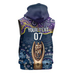 Melbourne Rugby NRL Custom Indigenous Sleeveless Zip Hoodie Raging Storms LT7