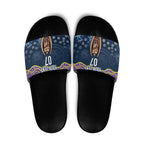Melbourne Rugby NRL Custom Indigenous Slide Sandals Raging Storms - Aussie Hoodie