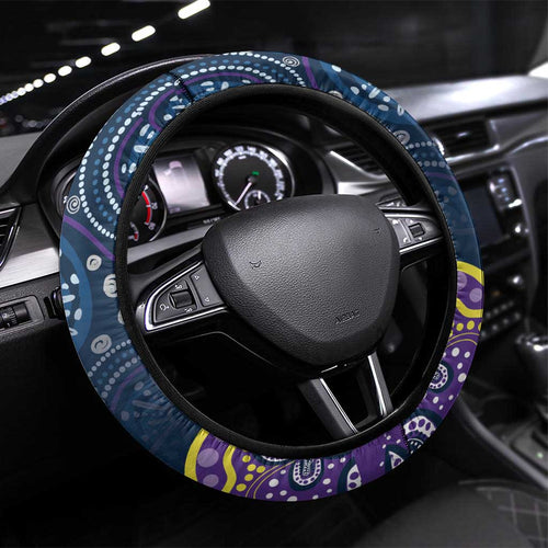 Melbourne Rugby NRL Indigenous Steering Wheel Cover Raging Storms - Aussie Hoodie