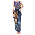 Melbourne Rugby NRL Custom Indigenous Tank Maxi Dress Raging Storms - Aussie Hoodie
