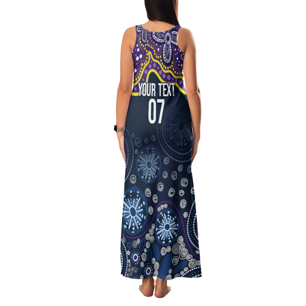 Melbourne Rugby NRL Custom Indigenous Tank Maxi Dress Raging Storms - Aussie Hoodie