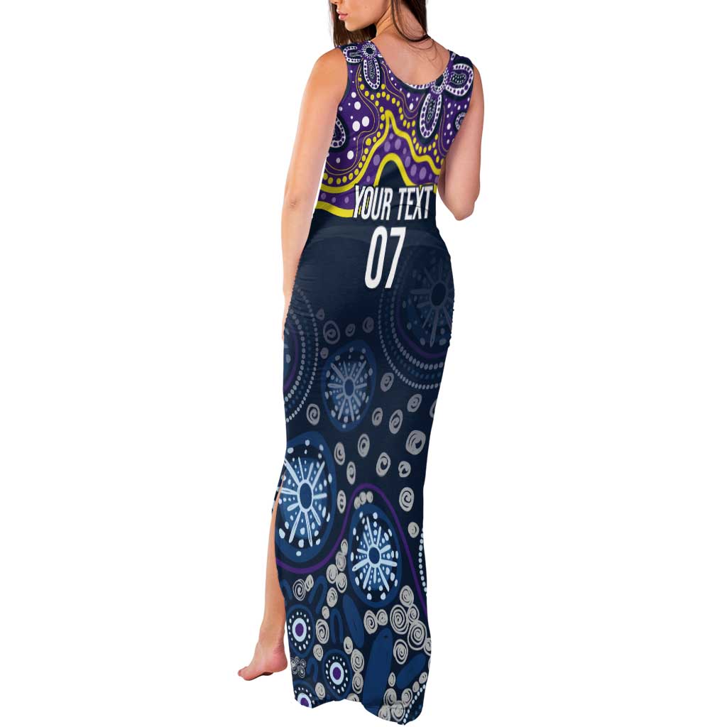 Melbourne Rugby NRL Custom Indigenous Tank Maxi Dress Raging Storms - Aussie Hoodie