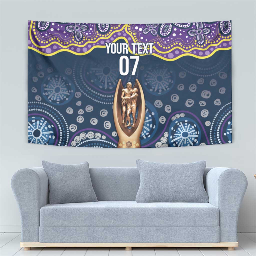 Melbourne Rugby NRL Custom Indigenous Tapestry Raging Storms - Aussie Hoodie