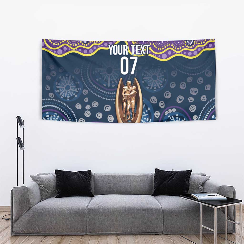 Melbourne Rugby NRL Custom Indigenous Tapestry Raging Storms - Aussie Hoodie