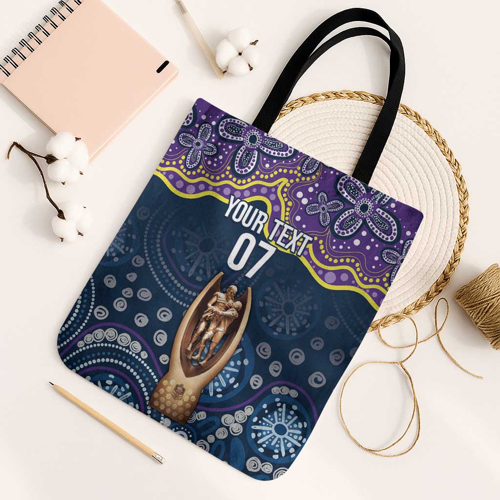 Melbourne Rugby NRL Custom Indigenous Tote Bag Raging Storms - Aussie Hoodie