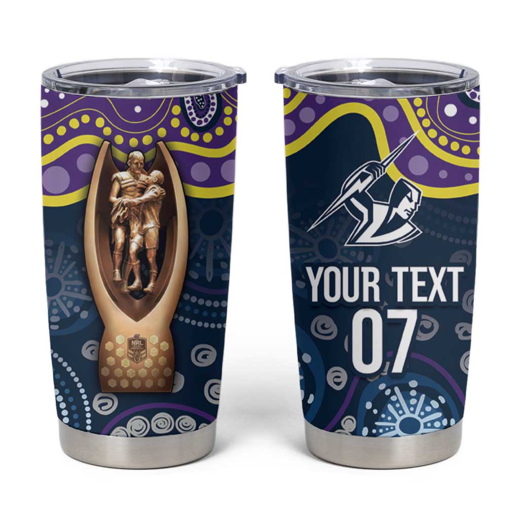 Melbourne Rugby NRL Custom Indigenous Tumbler Cup Raging Storms - Aussie Hoodie