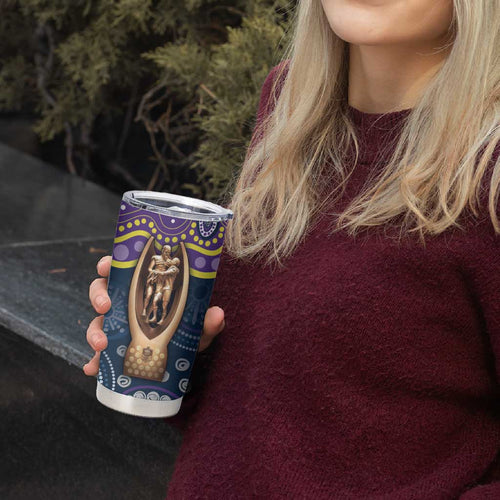 Melbourne Rugby NRL Custom Indigenous Tumbler Cup Raging Storms - Aussie Hoodie
