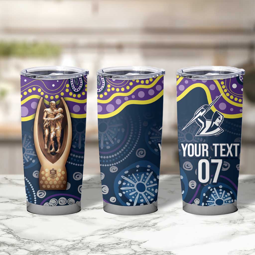 Melbourne Rugby NRL Custom Indigenous Tumbler Cup Raging Storms - Aussie Hoodie