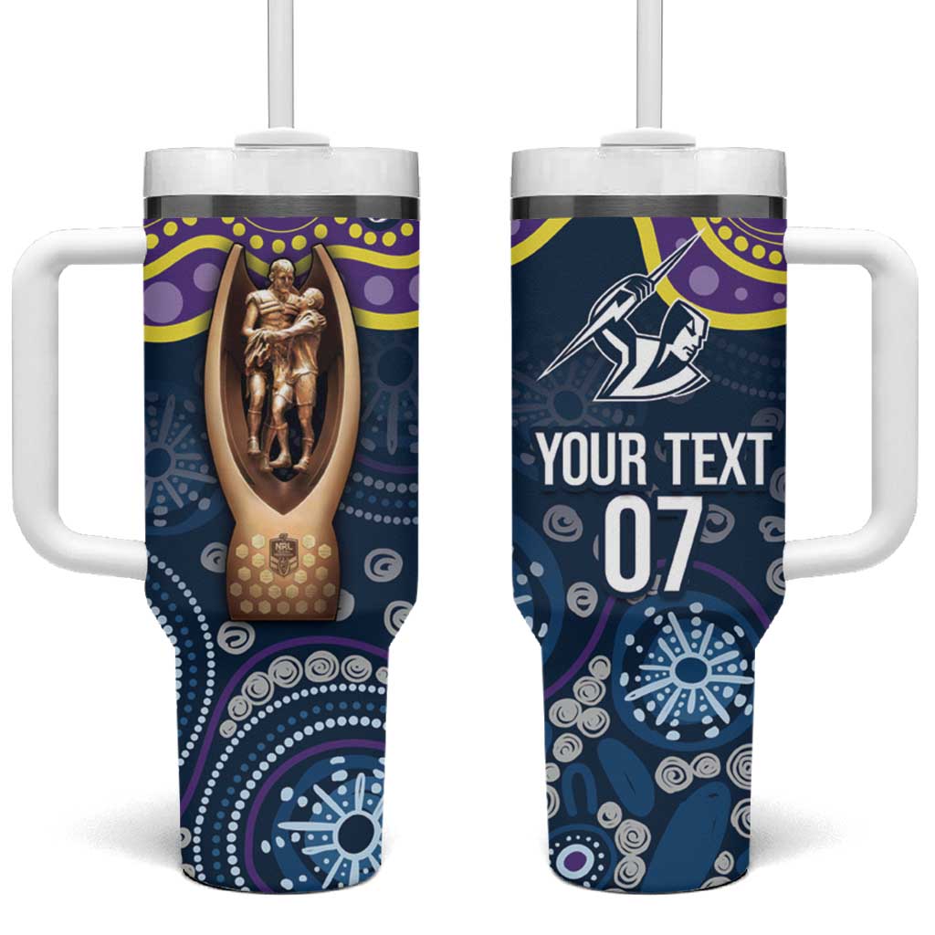 Melbourne Rugby NRL Custom Indigenous Tumbler With Handle Raging Storms - Aussie Hoodie