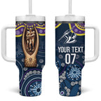 Melbourne Rugby NRL Custom Indigenous Tumbler With Handle Raging Storms - Aussie Hoodie