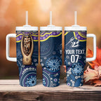Melbourne Rugby NRL Custom Indigenous Tumbler With Handle Raging Storms - Aussie Hoodie