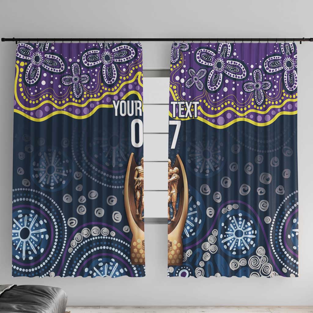 Melbourne Rugby NRL Custom Indigenous Window Curtain Raging Storms - Aussie Hoodie