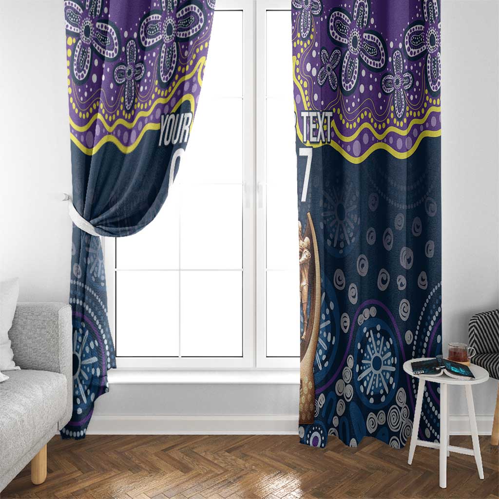 Melbourne Rugby NRL Custom Indigenous Window Curtain Raging Storms - Aussie Hoodie