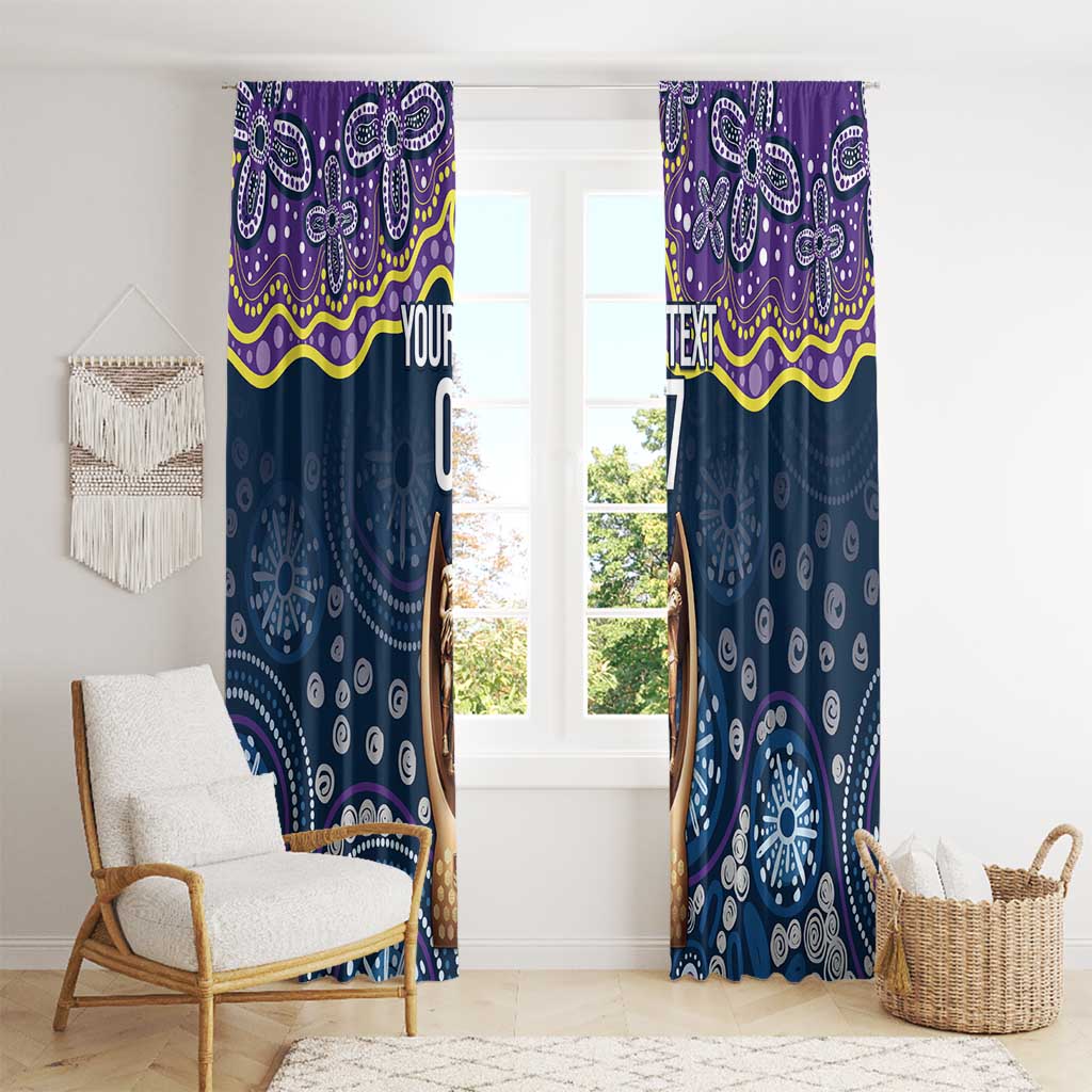 Melbourne Rugby NRL Custom Indigenous Window Curtain Raging Storms - Aussie Hoodie