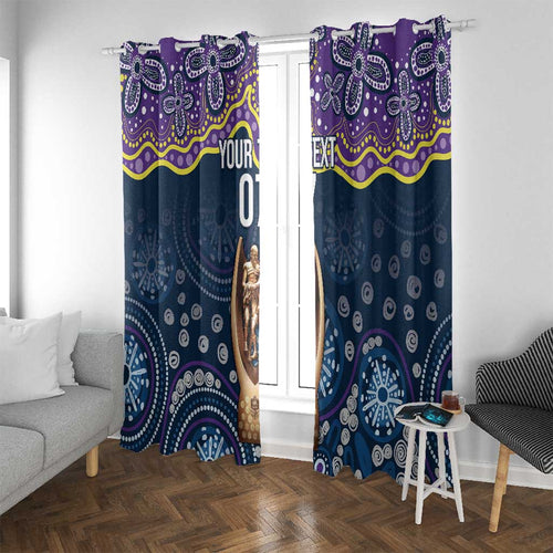 Melbourne Rugby NRL Custom Indigenous Window Curtain Raging Storms - Aussie Hoodie