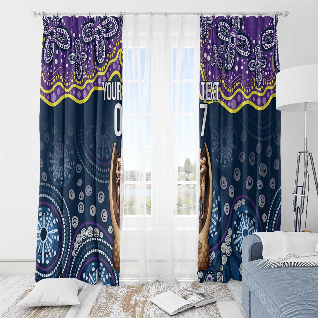 Melbourne Rugby NRL Custom Indigenous Window Curtain Raging Storms - Aussie Hoodie