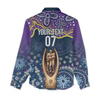 Melbourne Rugby NRL Custom Indigenous Women Casual Shirt Raging Storms - Aussie Hoodie