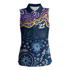 Melbourne Rugby NRL Custom Indigenous Women Sleeveless Polo Shirt Raging Storms - Aussie Hoodie