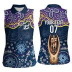 Melbourne Rugby NRL Custom Indigenous Women Sleeveless Polo Shirt Raging Storms - Aussie Hoodie