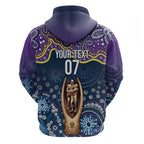 Melbourne Rugby NRL Custom Indigenous Zip Hoodie Raging Storms - Aussie Hoodie
