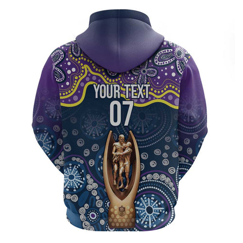Melbourne Rugby NRL Custom Indigenous Zip Hoodie Raging Storms - Aussie Hoodie