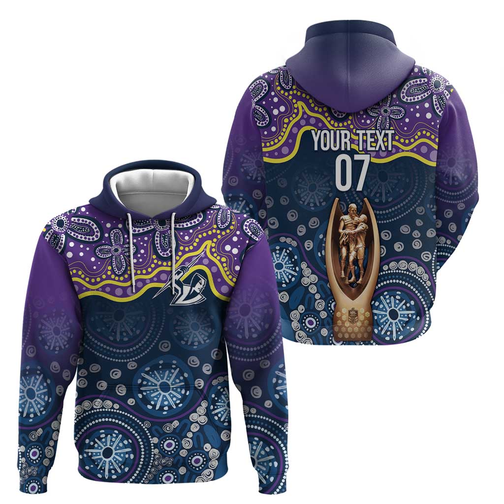 Melbourne Rugby NRL Custom Indigenous Zip Hoodie Raging Storms - Aussie Hoodie
