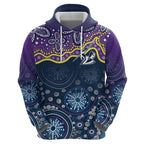 Melbourne Rugby NRL Custom Indigenous Zip Hoodie Raging Storms - Aussie Hoodie