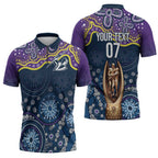 Melbourne Rugby NRL Custom Indigenous Zipper Polo Shirt Raging Storms - Aussie Hoodie