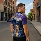 Melbourne Rugby NRL Custom Indigenous Zipper Polo Shirt Raging Storms - Aussie Hoodie