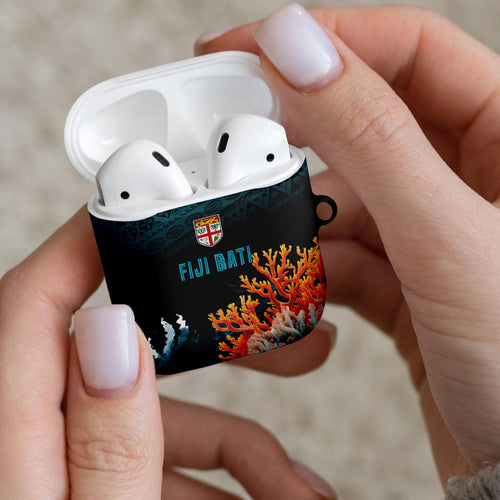 Fiji Bati Rugby Viti Masi AirPods Case Coral Motifs