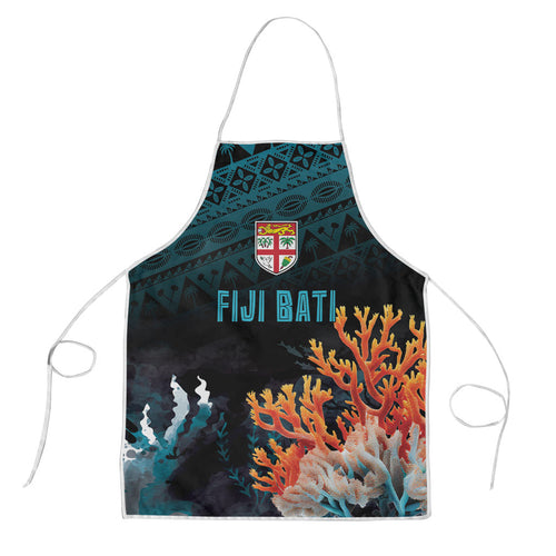 Fiji Bati Rugby Viti Masi Apron Coral Motifs