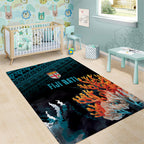 Fiji Bati Rugby Viti Masi Area Rug Coral Motifs