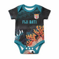 Fiji Bati Rugby Custom Viti Masi Baby Onesie Coral Motifs