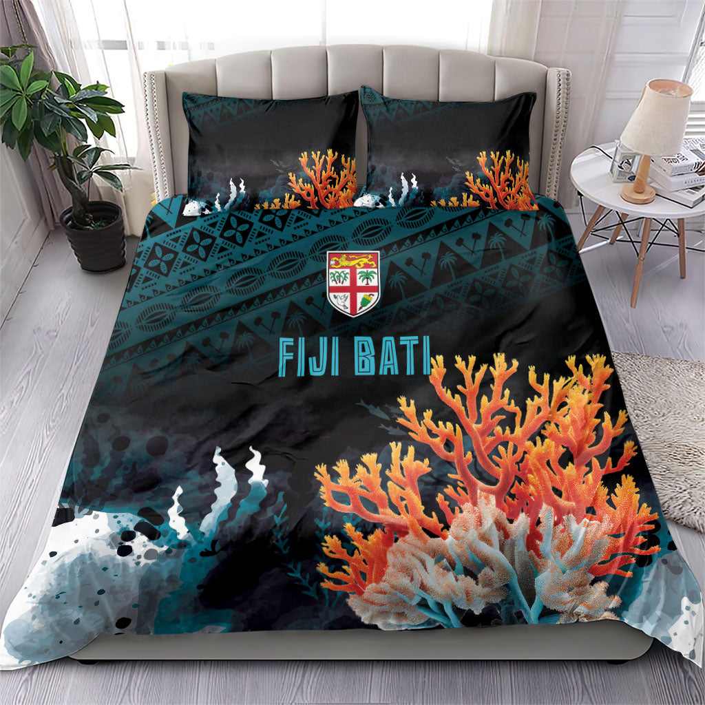 Fiji Bati Rugby Viti Masi Bedding Set Coral Motifs