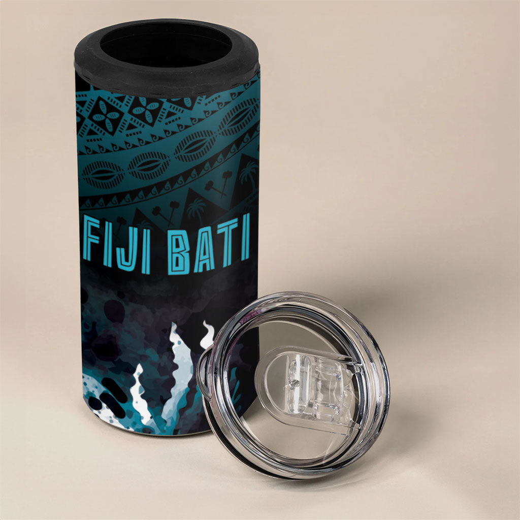Fiji Bati Rugby Viti Masi 4 in 1 Can Cooler Tumbler Coral Motifs