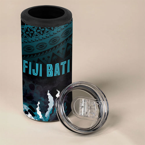 Fiji Bati Rugby Viti Masi 4 in 1 Can Cooler Tumbler Coral Motifs