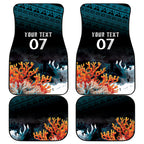 Fiji Bati Rugby Custom Viti Masi Car Mats Coral Motifs