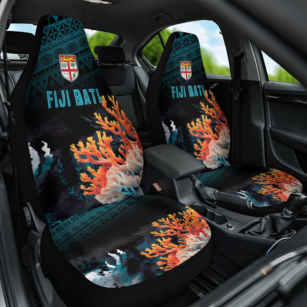 Fiji Bati Rugby Viti Masi Car Seat Cover Coral Motifs
