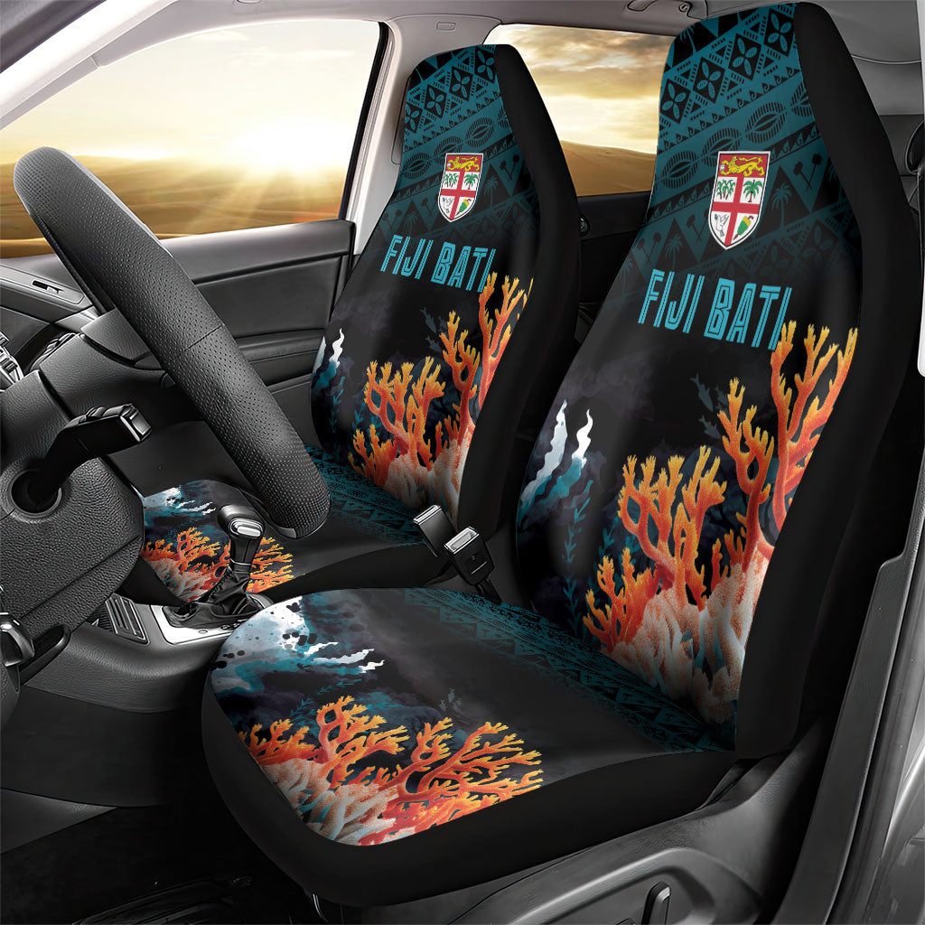 Fiji Bati Rugby Viti Masi Car Seat Cover Coral Motifs