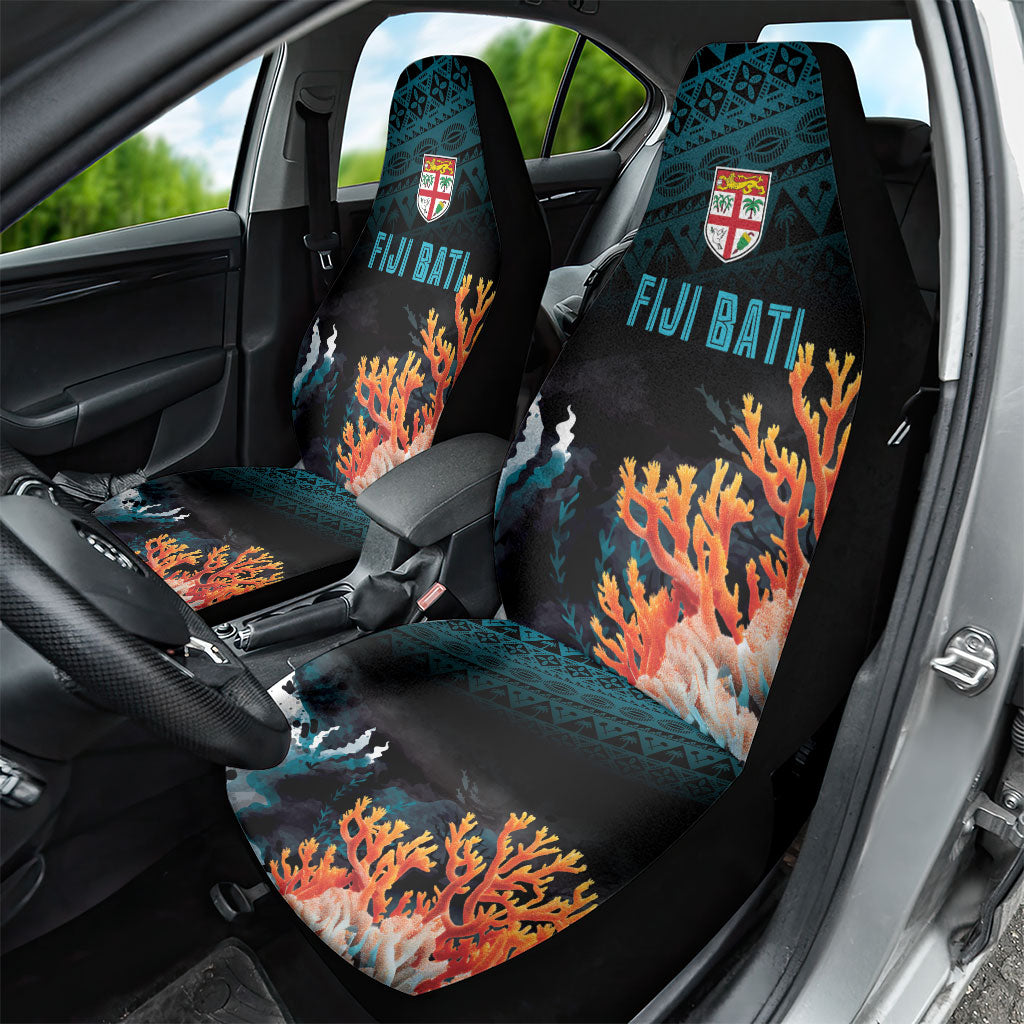Fiji Bati Rugby Viti Masi Car Seat Cover Coral Motifs