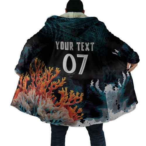 Fiji Bati Rugby Custom Viti Masi Cloak Coral Motifs
