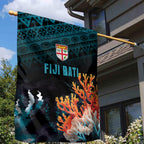 Fiji Bati Rugby Viti Masi Garden Flag Coral Motifs